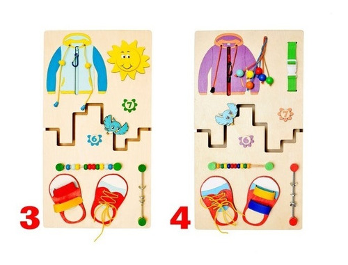 Tablero Didáctico Panel Montessori Personalizado 12 Paneles