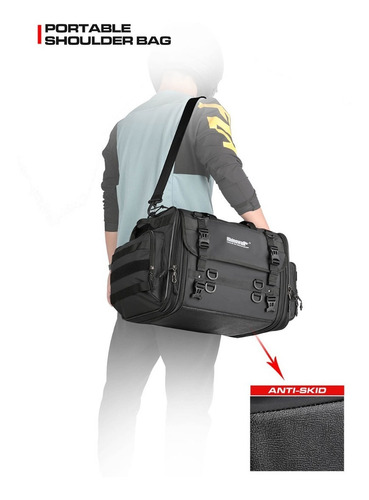 Imagen 10 de 10 de Maleta Moto Impermeable 40 - 60 L Expandible Rhinowalk