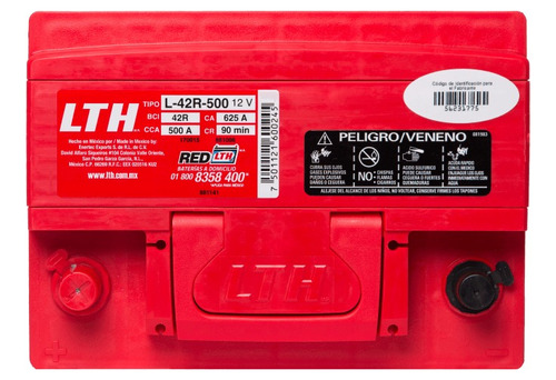 Bateria Lth Modelo: L-42r-500