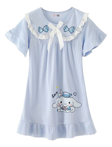 A Vestido De Pijama De Manga Corta De Verano Para Niñas