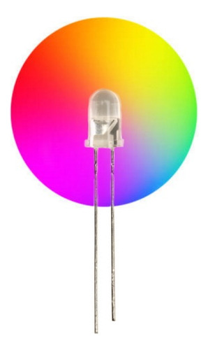 10x Leds Piscantes Tricolor Muda Cor 5mm + Resistor 680 Ohms