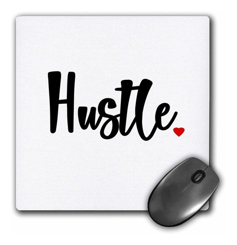 3drose Janna Salak Diseños Texto Art  hustle  mousepad 