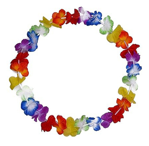 Pack 12 Unidades Collar Hawaiano Flor Fiesta Somoscotillon