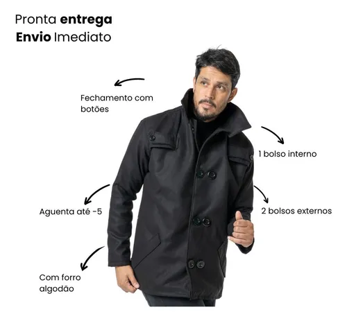 Casaco masculino cheap estilo europeu