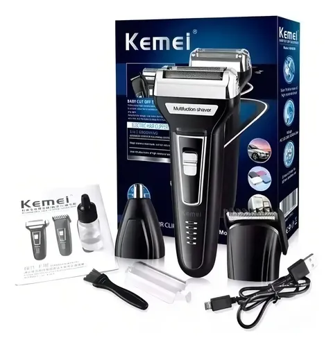 [VIP] Kemei KM-6558: Kit 3 em 1 Exclusivo ✨
