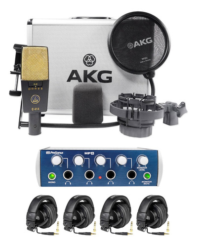 Akg C414 Xlii Recording Microphone+presonus Headphone