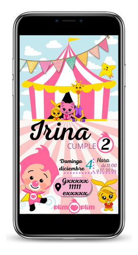 Invitación Digital Plim Plim Invitación De Cumpleaños