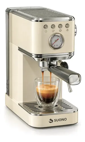 Cafetera Expresso Slim 20 Bar 1350w 1.1 L Acero Inox Capsula Color Crema