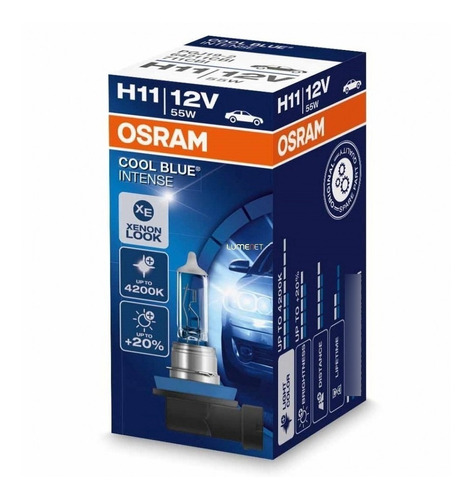 2 X Ampolletas H11 Osram Cool Blue Intense