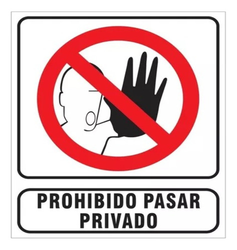 Cartel Prohibido Pasar 40x45