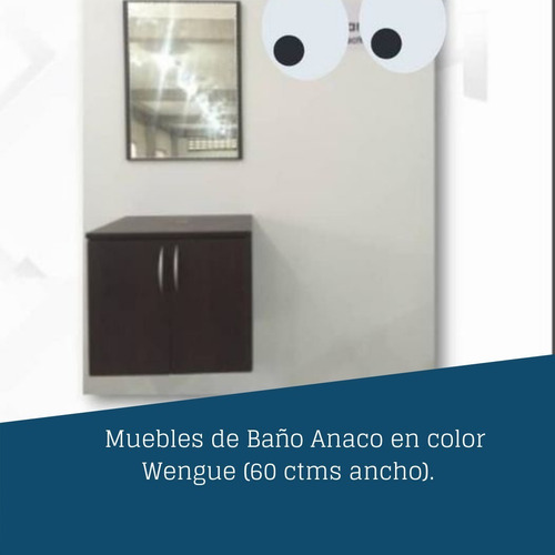 Mueble De Baño Anaco (60 Centímetros De Ancho)  Color Wengue