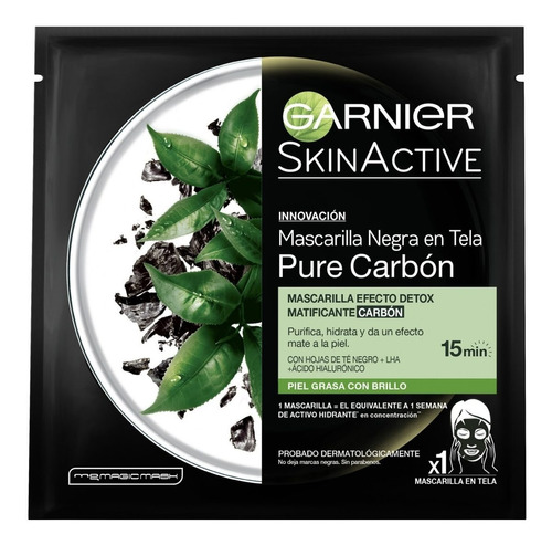 Garnier Skin Mascarilla Pure Carbon 