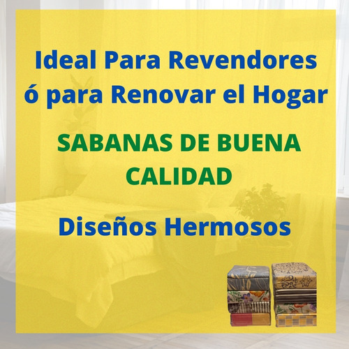 Imagen 6 de 7 de Sábanas Económicas Por Mayor Dos Plazas Y Media Pack X 15 Un