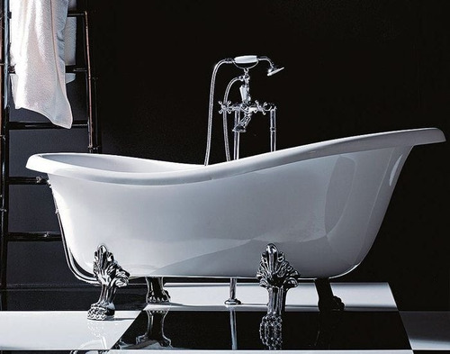 Imagen 5 de 10 de Bañera Tipo Antigua Patas De Leon 170 X 75 Acrílico Blanca