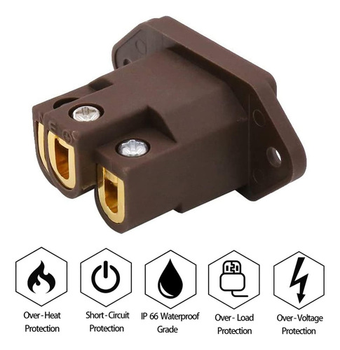 Adaptador De Corriente Viborg Ac 250 V 10 A Iec320 C14 Para