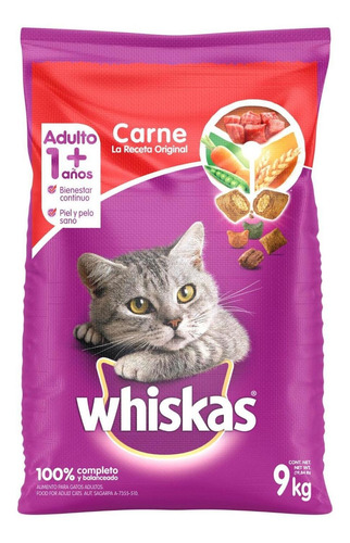 Whiskas Alimento Para Gato Adulto Carne 9 Kg