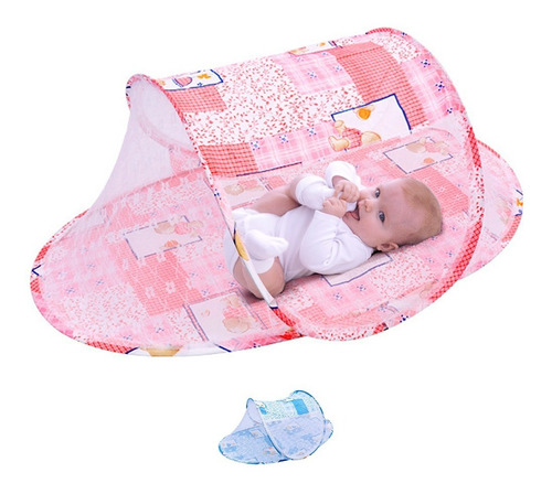 Cuna Moises Plegable Portátil Mosquitero Para Bebe Niños Color Rosa