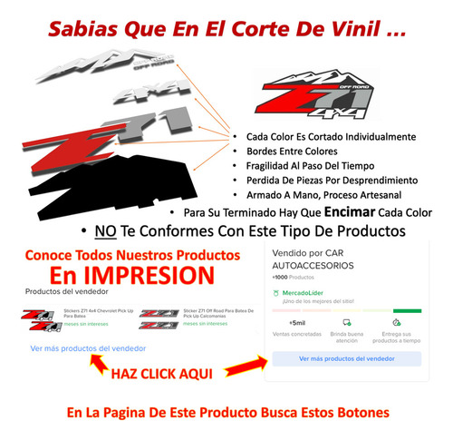 Gap Aplicable A: Calcomanias 4x4 En Impresión P/ Pick Up