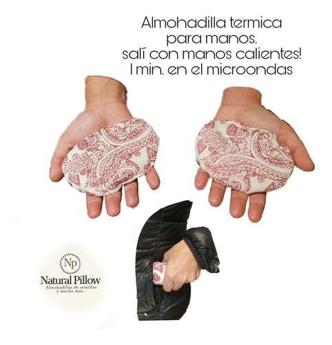 Imagen 2 de 5 de Almohadilla Térmica Semillas Manos Calientes En Bolsillos