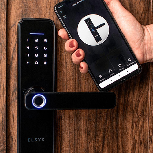 Imagem 6 de 6 de Fechadura Digital C/ Wi-fi E Biometria Esf - De4000b - Elsys