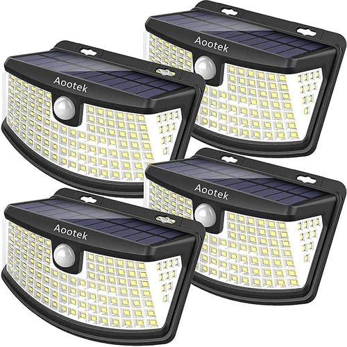 Nuevas Luces Solares Aootek 120 Led Con Reflector De Luces, 