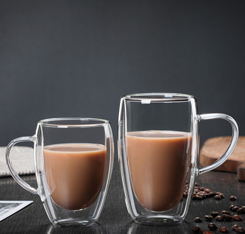Tazon Café Leche Te Doble Pared 450ml Frio Caliente