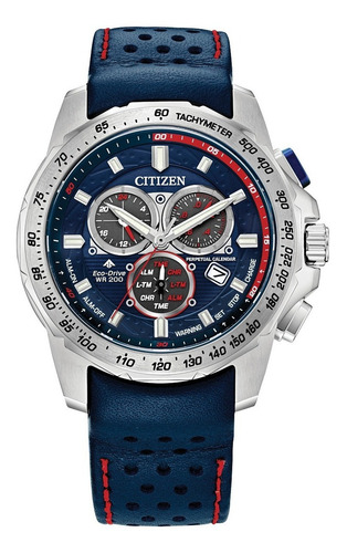 Citizen Moto Series Promaster Mx Bl5571-09l Color de la correa Azul Color del bisel Plata Color del fondo Azul