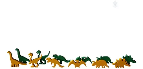 TAK TIK - DINOSSAUROS - VERDE E AMARELO