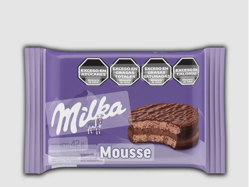 Alfajor Milka Mousse 42g Simple Chocolate  Caja ×54u 