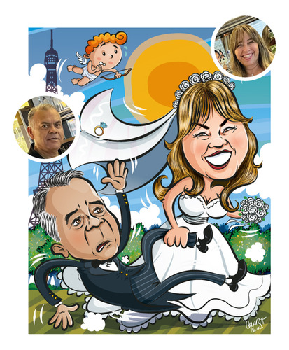 Caricatura De Mi Boda: Inolvidable Recuerdo