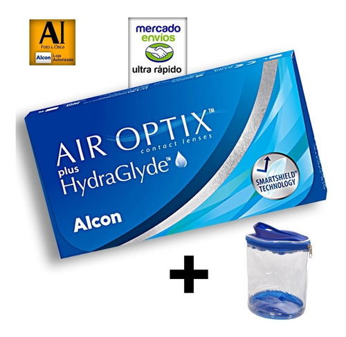Imagem 1 de 2 de Lentes De Contato Air Optix Plus Hydraglyde Alcon