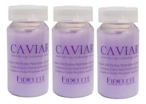Fidelite Caviar 3 Ampollas Complejo Hidro Nutritivo 15 Ml