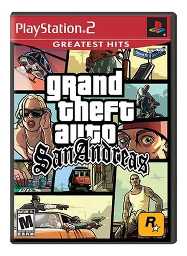 Jogo Gta San Andreas Para Playstation 2 Ps2 Fat Slim Patch