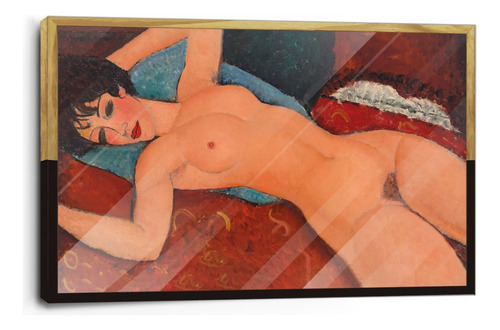 Marco De Madera Con Poster Desnudo Reclinado 45x70cm