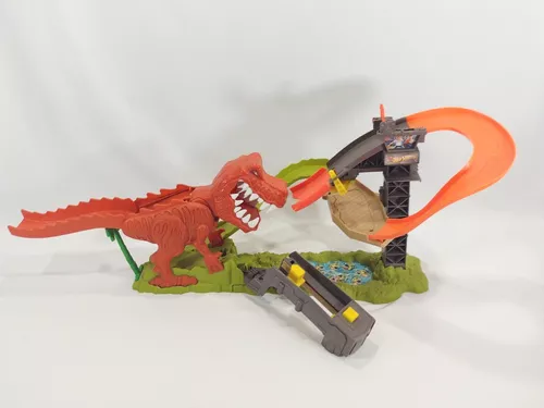 Brinquedo Pista Dinossauro De Carrinho Com Som E Luz Estilo Hot
