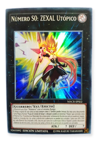 Yugi-oh! Number S0 Utopic Zexal Macr-ense2 Super