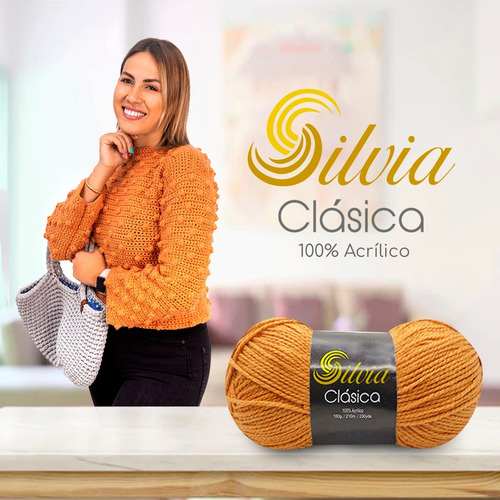 Lana Silvia Clásica Para Tejido. Tejer A Crochet O Tricot.
