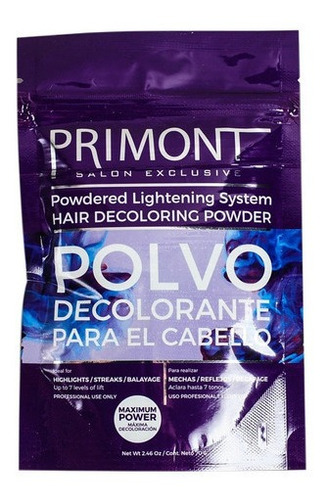 Primont Polvo Decolorante Maximum Power Reflejos Pelo X 70gr