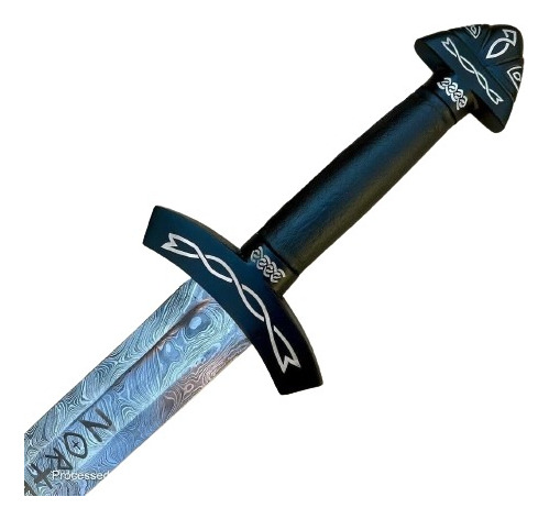 Espada Vikinga Ulfberht Acero De Damasco Forjada A Mano