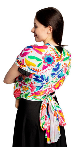 Fular Reforzado Para Porteo, Rebozo, Portabebes, Ergonómico Color Xochitl Algodon Premium Xóchitl