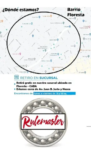 Ruleman Rodamiento Rodillos Cónicos 30206 (30x62x17.25)