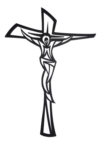 Quadro Aplique Decorativo Parede Crucifixo De Mdf 6mm 