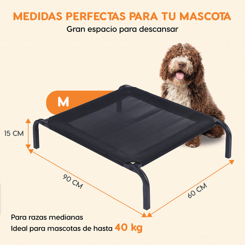 Cama Elevada Para Perro Cuna Portátil Para Mascotas Mediana