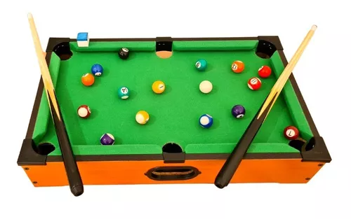 Mesa de bilhar sinuca infantil em madeira grande 52cm com pezinhos de chao  e mesa snooker crianças - MAKEDA - Sinuca / Bilhar Infantil - Magazine Luiza