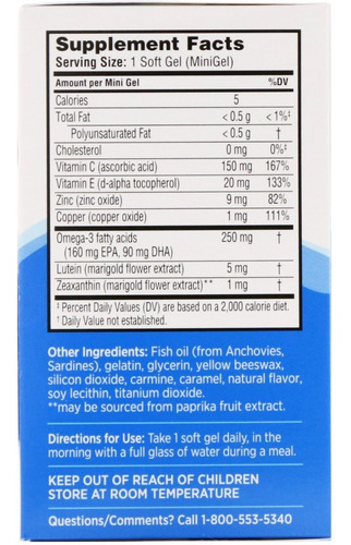 Ocuvite Vitamina Cuidado De Los Ojos Y Vista Original