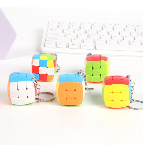 Llavero Zcube Mini Cubo De 3 Cm, Colorido Rompecabezas