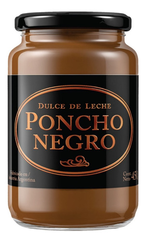 Dulce De Leche Poncho Negro 450g. - Envíos