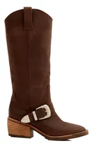 Comprar Botas Texanas Mujer Caña Alta Taco Medio Cuero 100% Judal