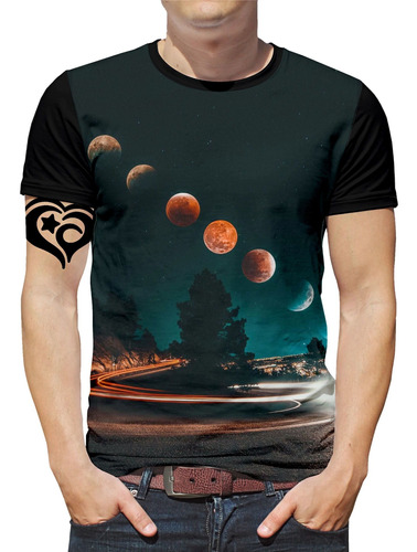 Camiseta Galaxia Planeta Masculina Espaço Blusa