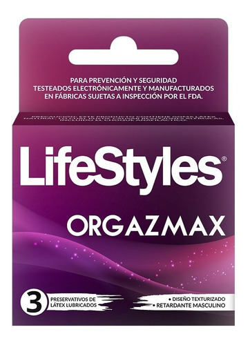 Preservativo Orgazmax Lyfes Styles 3 Unidades